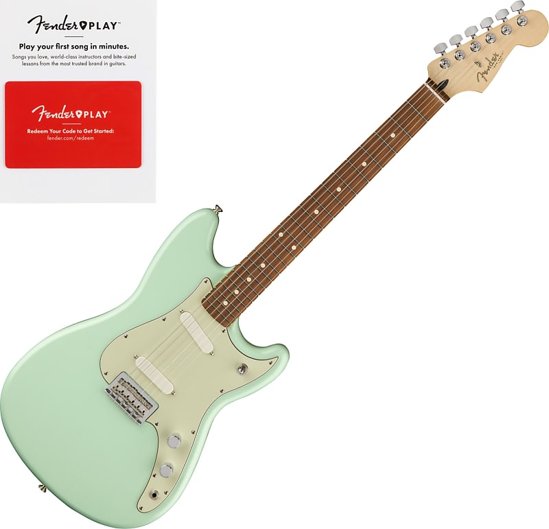 ギター Fender 2018 / Offset Series Duo - Sonic Fender Offset Series DUO SONIC PF SURF GREEN Electric Guitar