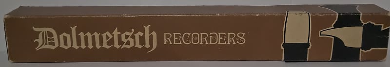 Vintage Dolmetsch Brown ABS Plastic Descant Recorder in Box image 1