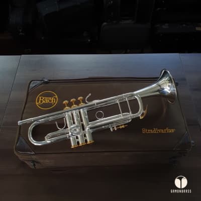 Vincent Bach Stradivarius 37ML Gold Trim Kit, case Vincent Bach Stradivarius 37ML Gold Trim Kit, case