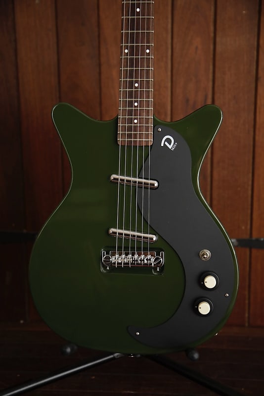 Danelectro '59M Blackout Electric Guitar Green Envy image 1