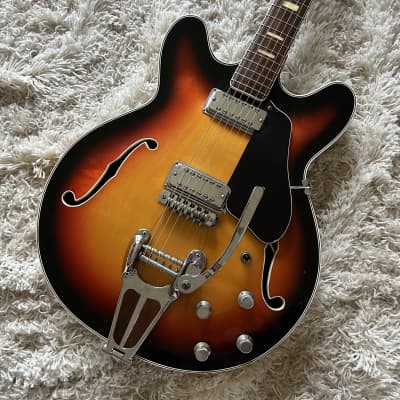 1965-1967 España Crucianelli ES-Style Hollowbody Electric Guitar w/ TKL HSC for sale