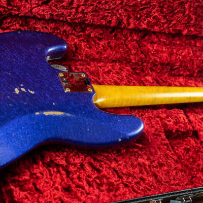 2018 Fender Custom Shop '64 Jazz Bass Stacked Knobs Purple Sparkle Aged*853-r052Bass image 7