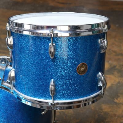 Vintage 1950's/60's Gretsch 6 Ply Shell Pack Blue Sparkle image 2