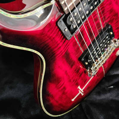 SJ Custom Guitars Santana based guitar,Seymour duncan pickups, Flame Mango top image 14