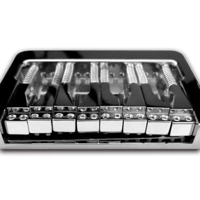 Lowe Custom Guitars 8-string Bass Guitar Bridge - Chrome image 2