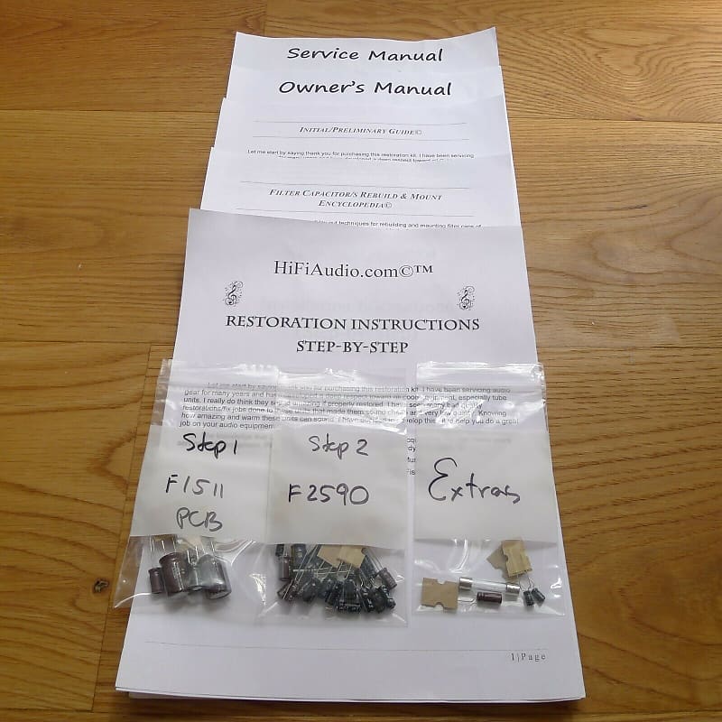 Sansui TU-5900 restoration kit filter capacitor repair rebuild fix  			