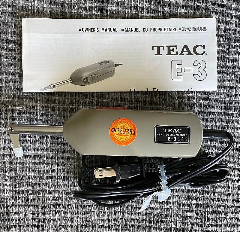 TEAC E-3 Head Demagnetizer with Owner's Manual - Tested | Reverb
