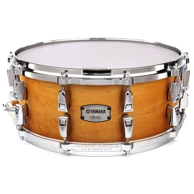 Yamaha Absolute Hybrid Maple Snare Drum 14x6 Vintage Natural image 1
