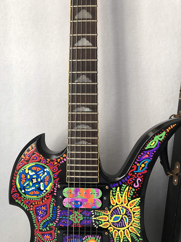 SALES*Fernandes MG Electric Guitar(松本秀人モデル)Hide Matsumoto Collection  X-Japan Black and Hand-painted