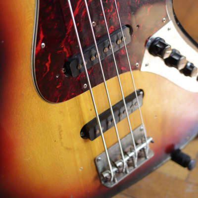 Rare Elk Jazz Bass 1970's Japan; Badge Logo, Sunburst image 5