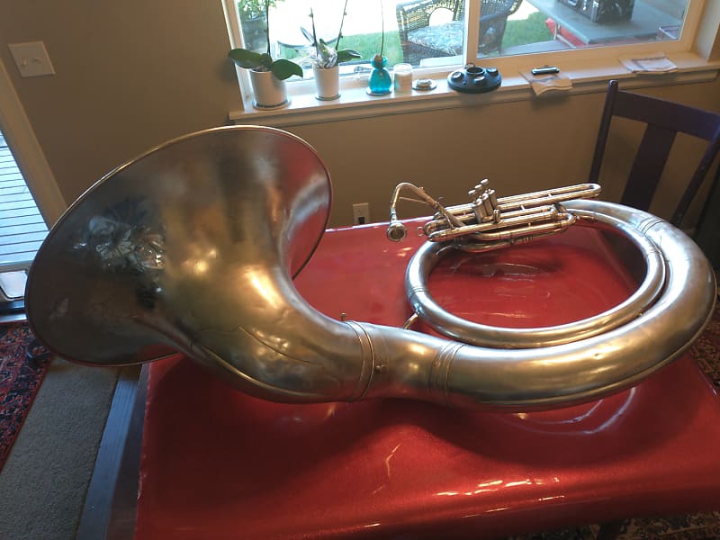 King Sousaphone 1939 Silver Plate Reverb