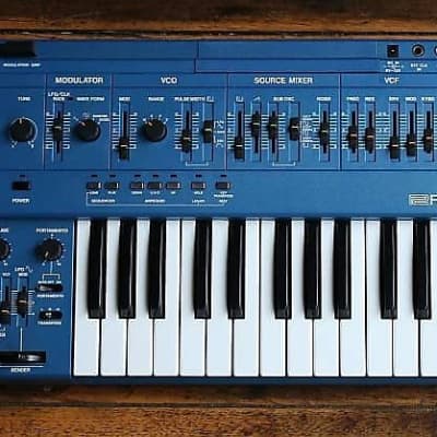 1983 Roland SH-101 32-Key Monophonic Synthesizer Blue w/ Mod Grip (Clean!) image 2