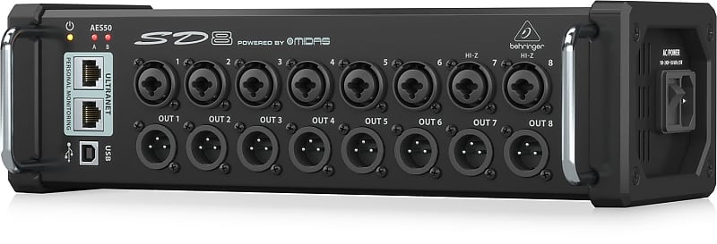 Behringer SD8, 8 Outputs Stage Box With 8 Remote-Controllable Midas Preamps image 1