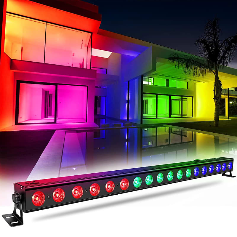 Led Stage Wash Light Bar 54W 18Led Rgb Stage Light Bar With Reverb