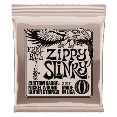 Zippy Slinky Nickel Wound Electric Guitar Strings 7 36 Gauge Set