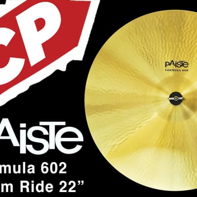 Paiste Formula 602 Medium Ride Cymbal 22" image 2
