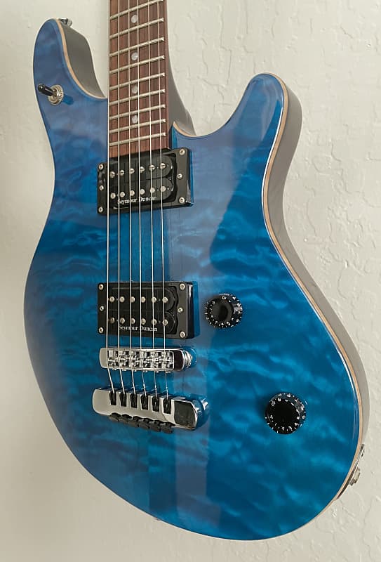 Washburn WM100 1998 Blue Quilted Maple image 1