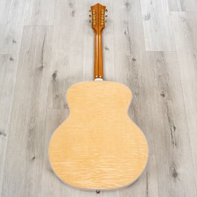 Guild Guitars F-55E Jumbo Acoustic-Electric Guitar, Flame Maple Back & Sides, Natural image 5