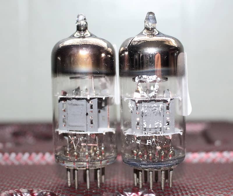 MULLARD M 8162 CV4024 MITCHAM ECC81 12AT7 PERFECT MATCH PAIR | Reverb