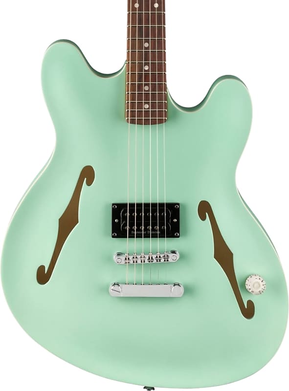 Fender Tom DeLonge Signature Starcaster Electric Guitar, Rosewood Fingerboard, Satin Surf Green image 1