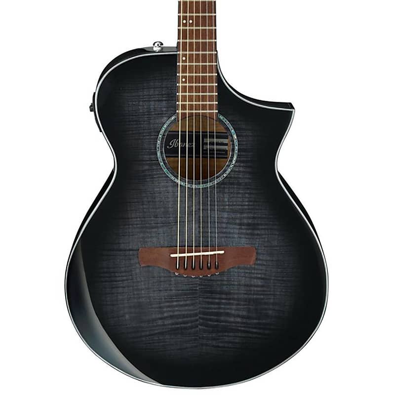 Ibanez AEWC400 Acoustic-Electric Guitar (Transparent Black Sunburst) image 1