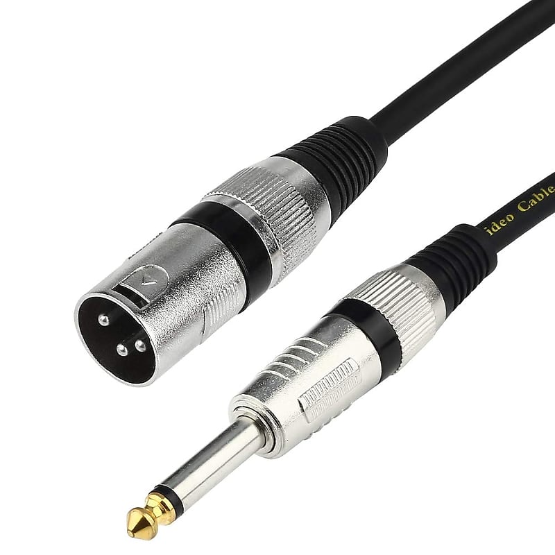 Unbalanced 6.35Mm(1/4 Inch) Ts Mono To Xlr Male Cable Gold | Reverb