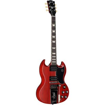 Gibson SG Standard '61 Maestro Vibrola Faded Electric Guitar (with Case), Vintage Cherry Satin image 4