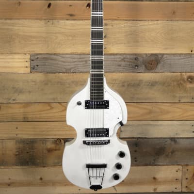 Hofner HI-459-PE Pro Ignition Violin Guitar Pearl White image 4
