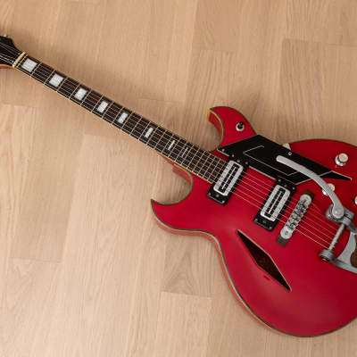 1960s Firstman Broadway Special Vintage Hollowbody Electric Guitar, 100% Original w/ Case, Japan image 13