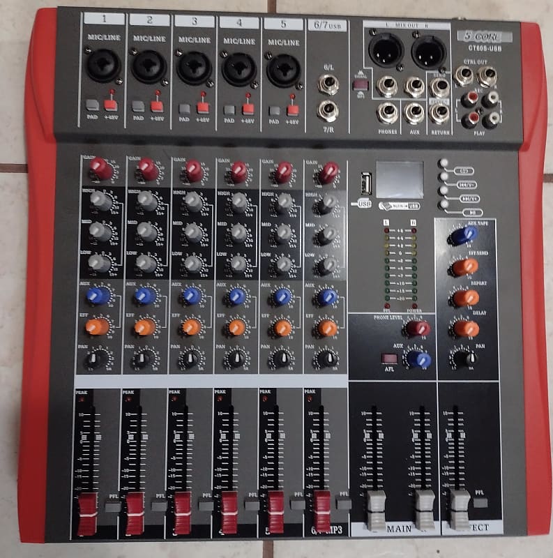 5 Core Professional 6 Channel Audio Mixer EQ Control 48V | Reverb