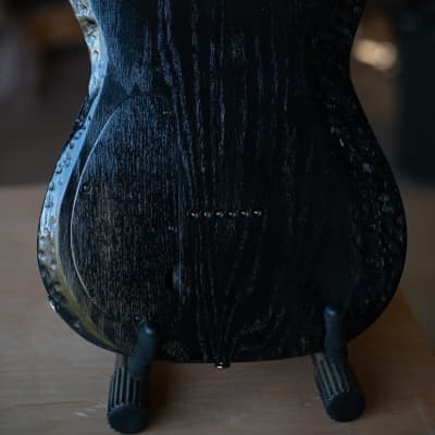 Handmade Black stained Oak Telecaster & Walnut neck image 3