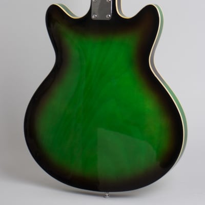 Decca Owned and Used by Elliott Sharp Thinline Hollow Body Electric Guitar, made by Kawai (1967), black gig bag case. image 4