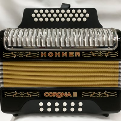 Hohner Corona II Accordion F/Bb/Eb  Black   (Available in GCF key) image 1