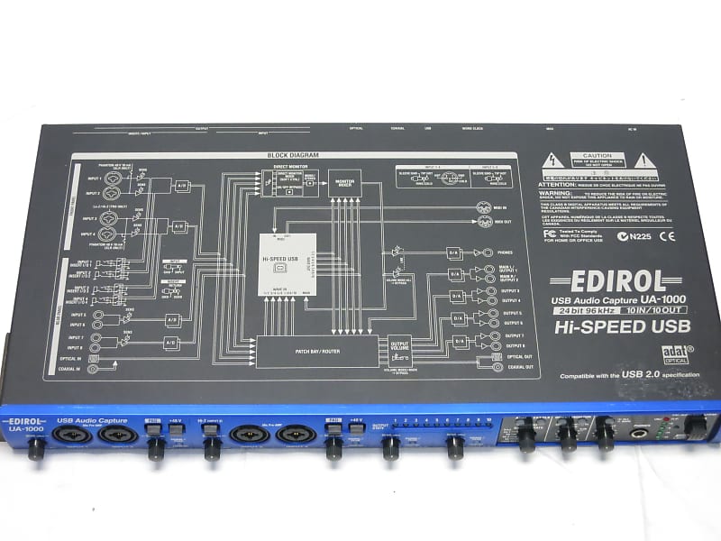 Edirol UA 1000 USB Audio Capture Interface 10 In Out Rack 24 Bit 96 kHz