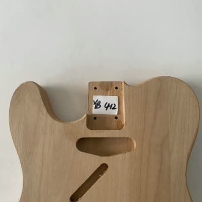 Unfinished Mahogany Wood Tele Style Guitar Body image 6