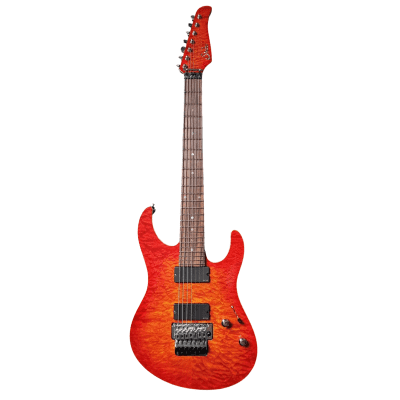 ギター Suhr Modern Custom 7st Suhr Modern Set Neck Custom Electric Guitar - Custom Blue