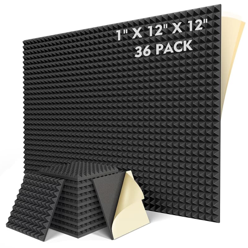 Soundproof Foam Acoustic Panel Absorption 1 Pack Pyramid 96X 48X 2