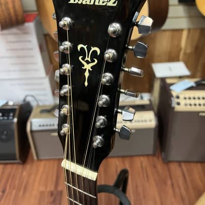 Ibanez  V302 12- string acoustic guitar  1981 Made in Japan- Black Truss rod max'd w/OHSC image 10