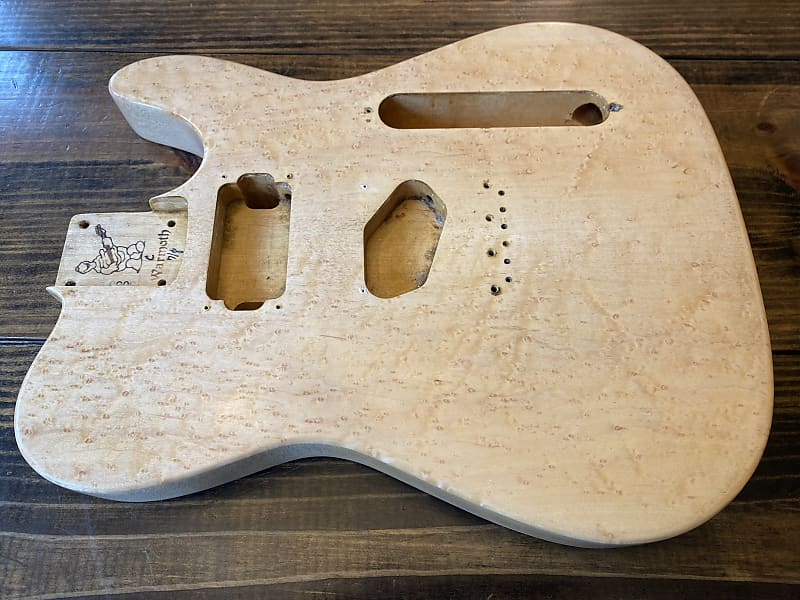 Warmoth 7/8 Telecaster Body - Maple, Chambered and with Birdseye