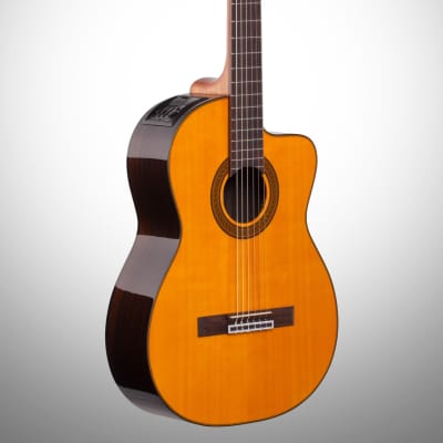 Takamine GC5CE Classical Acoustic-Electric Guitar, Natural image 4