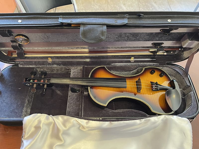 弦楽器 Fender FV-3 Fender FV-3 Deluxe Acoustic-Electric Violin - Sunburst Ebony