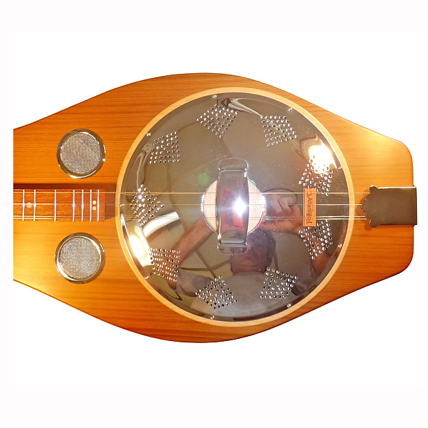 Folkcraft 4 String Contemporary Resonator Dulcimer with F Tone Holes Solid Cedar Black Walnut