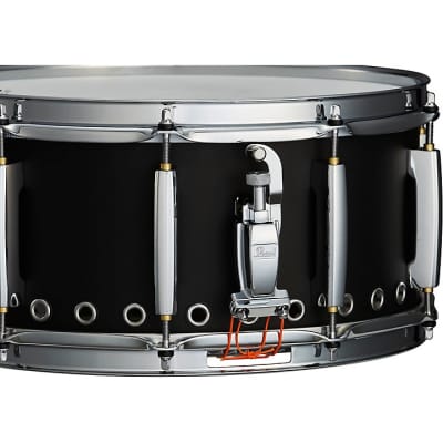 Pearl Matt McGuire Signature 6.5x14" Vented Black Steel Snare Drum image 2