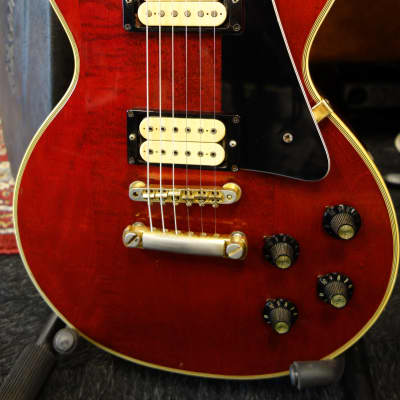 Gibson 1975 Les Paul Custom Wine Red Gold Hardware image 2