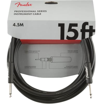 Fender Professional Series Instrument Cable Straight/Straight 15' Black