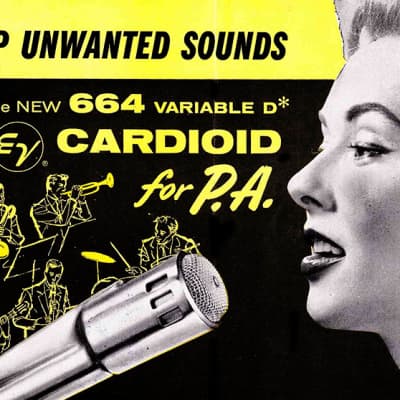 Vintage 1960's Electro-Voice 664 Cardioid Dynamic Microphone mod LED lamp light # 1 image 2