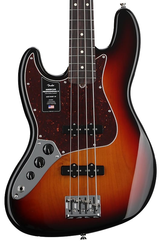 Fender American Professional II Jazz Bass Left-handed - 3 Color Sunburst with Rosewood Fingerboard image 1