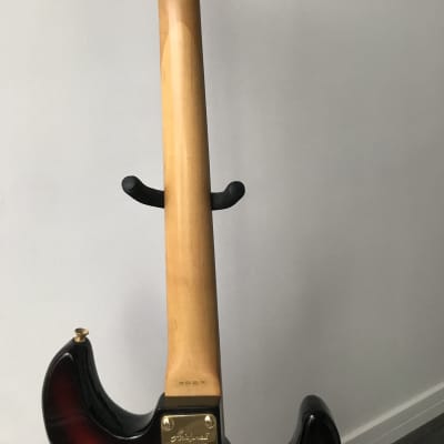1993 Aria Pro II Strat Sunburst Maple top left handed image 18