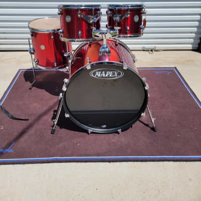 Mapex Horizon Series 4 Piece Drum Shell Pack - 10/12/14/22 - Red (189-1) image 1