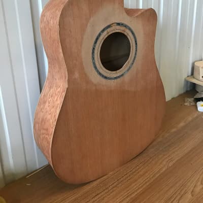 Spruce Board Folk Acoustic Guitar Body with Abalone Rosette image 2